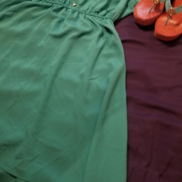 Hi-Low sleeveless Aqua Dress - Picture 4 of 4